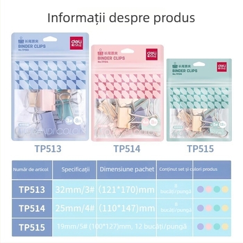 Portofel Deli set metal de clips Tp513 Tp514 Tp515