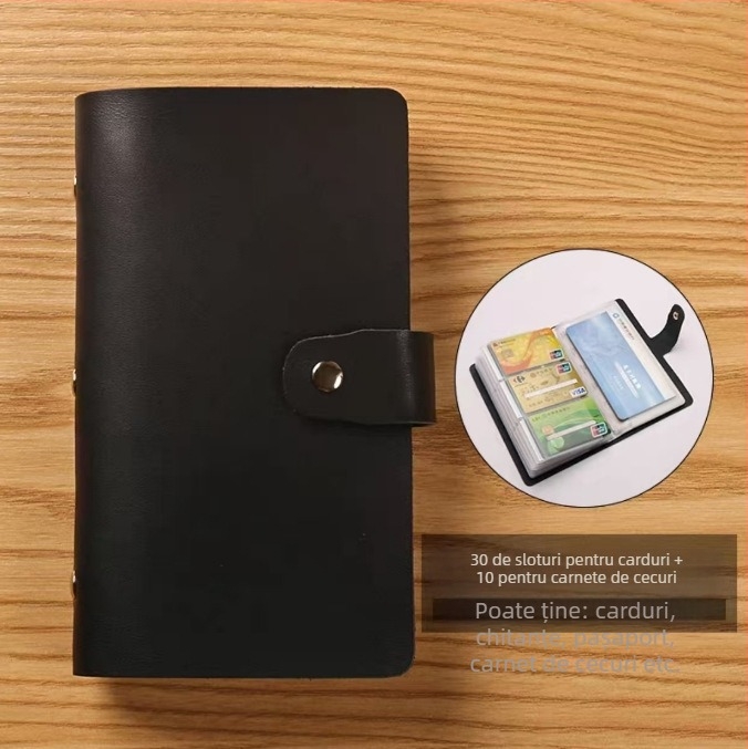 Carcasă pentru pașaport și documente, PU material, design simplu, unisex, primăvara 2025, noul trend național