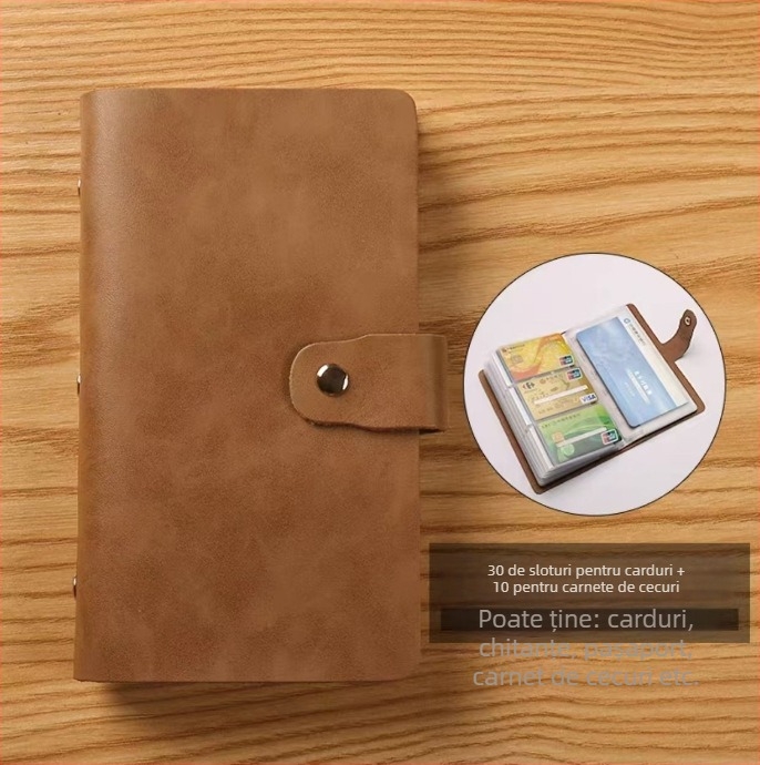 Carcasă pentru pașaport și documente, PU material, design simplu, unisex, primăvara 2025, noul trend național