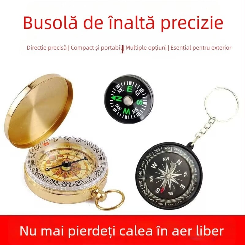 Busolă de călătorie – oțel inoxidabil, funcție busolă, impermeabil