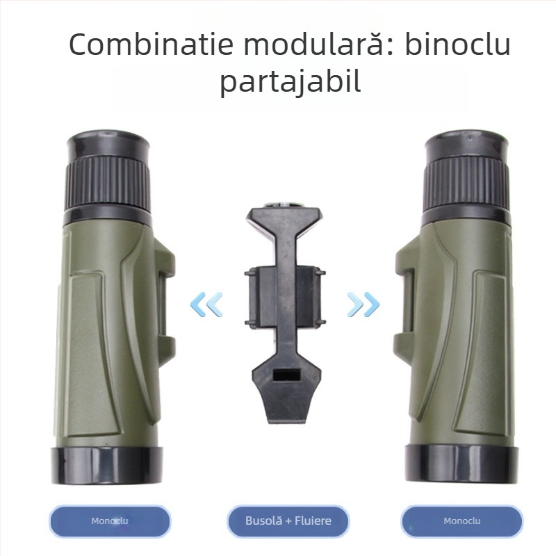 Telescop educațional pentru fizică pentru copii 7–14 ani, din plastic, DIY, multifuncțional, cu fluier și busolă