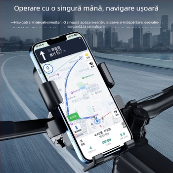 Suport MT-56 pentru telefon pentru mașini, mașini electrice și motociclete – ABS, compatibil cu toate telefoanele, navigație antișoc