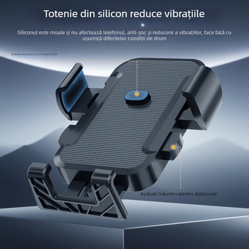 Suport MT-56 pentru telefon pentru mașini, mașini electrice și motociclete – ABS, compatibil cu toate telefoanele, navigație antișoc