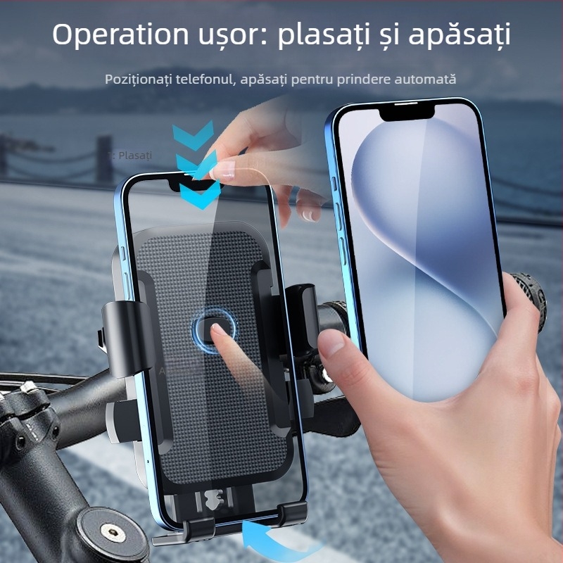 Suport MT-56 pentru telefon pentru mașini, mașini electrice și motociclete – ABS, compatibil cu toate telefoanele, navigație antișoc