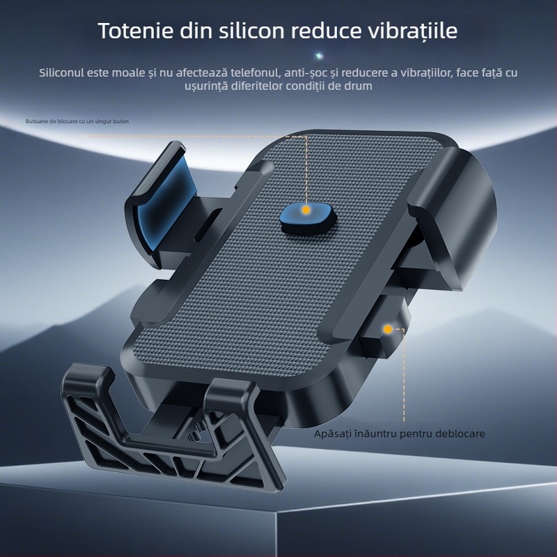 Suport MT-56 pentru telefon pentru mașini, mașini electrice și motociclete – ABS, compatibil cu toate telefoanele, navigație antișoc