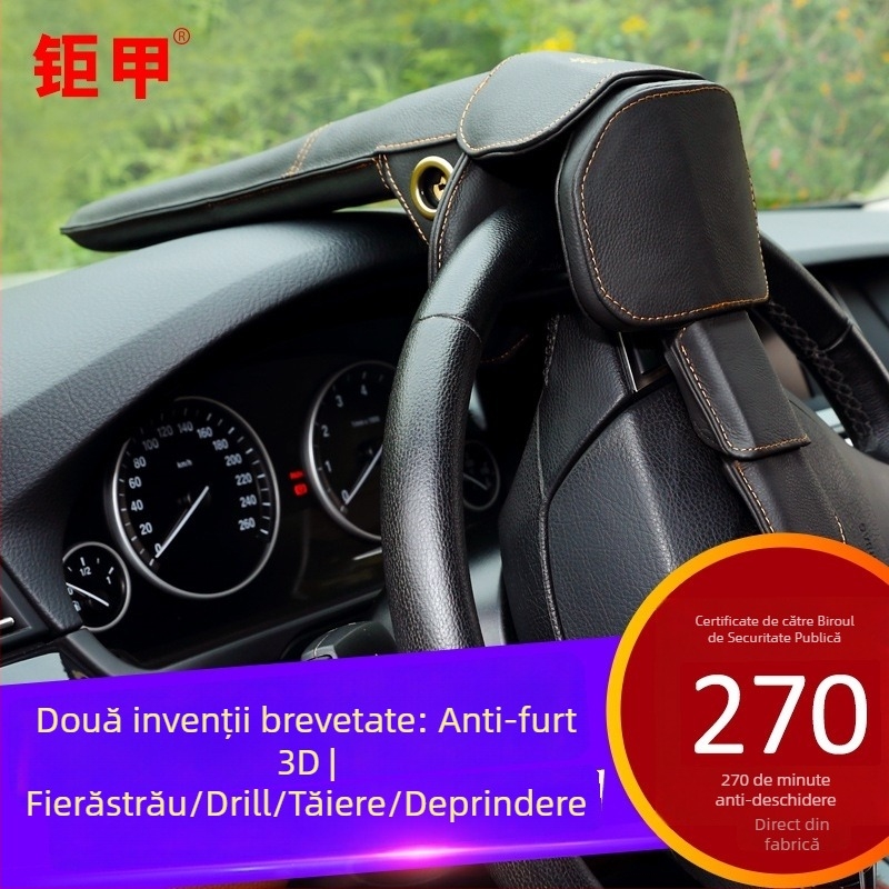 Încuietoare de volan cu alarmă pentru mașini – anti-furt; model: încuietoare de volan; tip: încuietoare cu alarmă