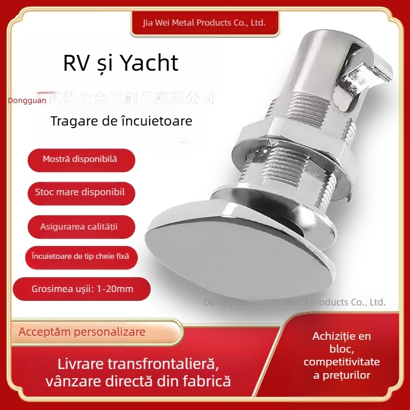D01 Încuietoare tip cheie pentru RV pentru dulapuri și uși | aliaj de zinc/ABS, pentru dulapuri RV, uși suspendate și sertare, stil modern