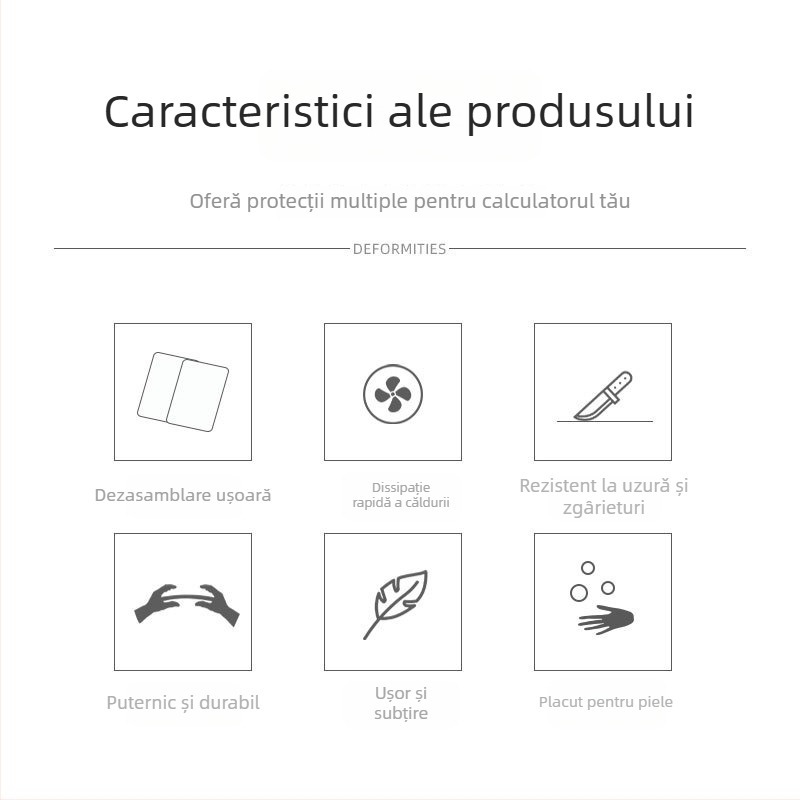 Husă de protecție pentru MacBook Pro și MacBook Air – HRHPYM, Plastic