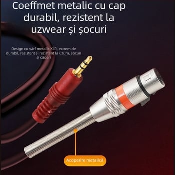 Cablu microfon 3,5 mm la XLR-F, nucleu din cupru, conectori placati cu aur, Yaflt