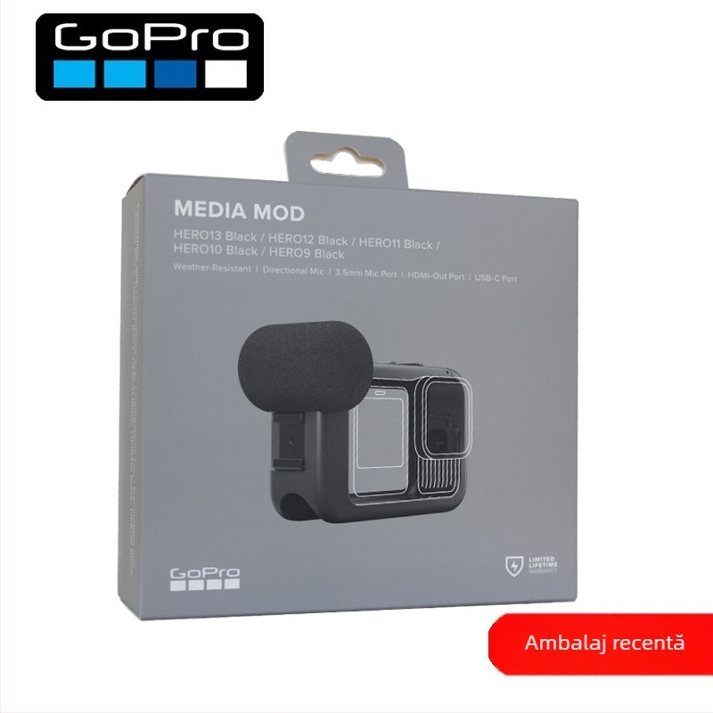 Adaptor GoPro original pentru microfon, cablu audio 3,5 mm – nucleu de cupru, cablu de cupru