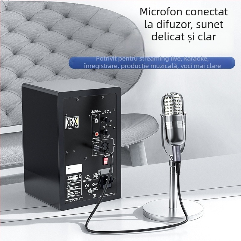 Akihabara cablu audio balansat de la 6,5 mm la 6,35 mm, cu conectori XLR masculi și feminini, pentru placa de sunet și microfon