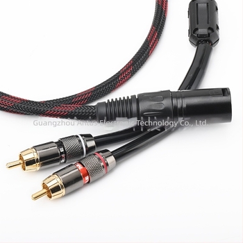 Cablu audio XLR către dual RCA, cupru pur, pentru mixer și amplificator