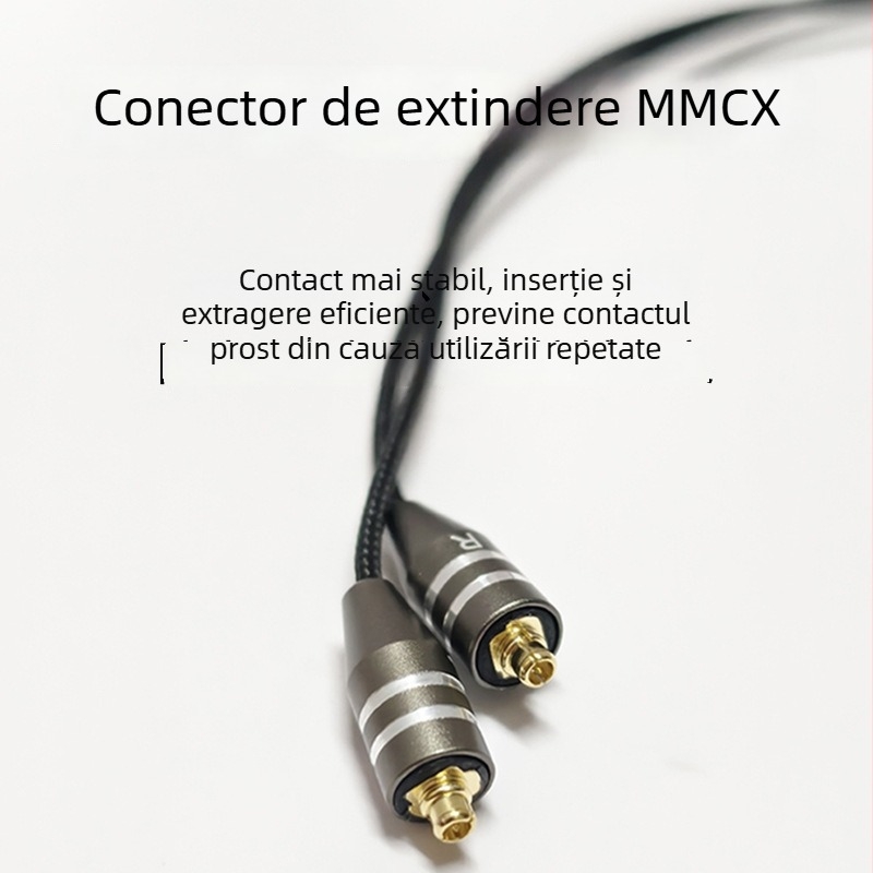 Cablu MMCX pentru upgrade-ul căștilor cu decodare Type-C, CX31993 Hi-Fi, miez din nylon, cupru fără oxigen, compatibil cu Shure SE215/SE846