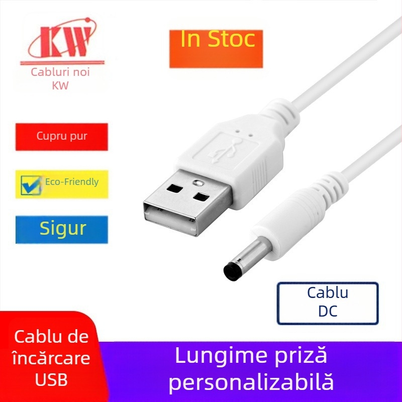Lampa de birou cu cablu DC de încărcare și iluminare suplimentară cu cablu pentru eliminarea țânțarilor — Gold Line Wei; Model DC charging line; Conexiune: Cablu de alimentare; Jadro conductor: Tin-plated copper; Material conductor: Oxygen-free copper