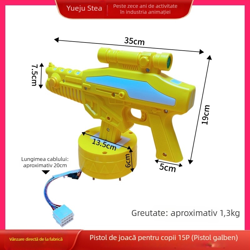 Consolă de joc pentru copii cu pușcă, single-player, carcasa din plastic, interfață de 15 pini, potrivită pentru vârsta 6–60 ani, greutate 3 kg
