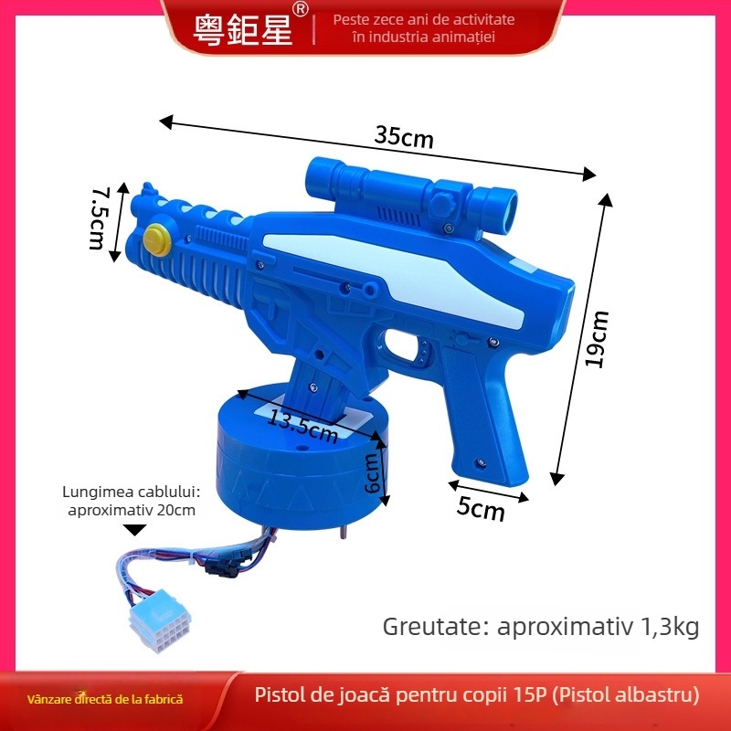Consolă de joc pentru copii cu pușcă, single-player, carcasa din plastic, interfață de 15 pini, potrivită pentru vârsta 6–60 ani, greutate 3 kg