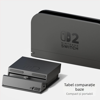 NS2 bază docking portabil pentru Nintendo Switch și Steam Deck, ABS material, 195 g