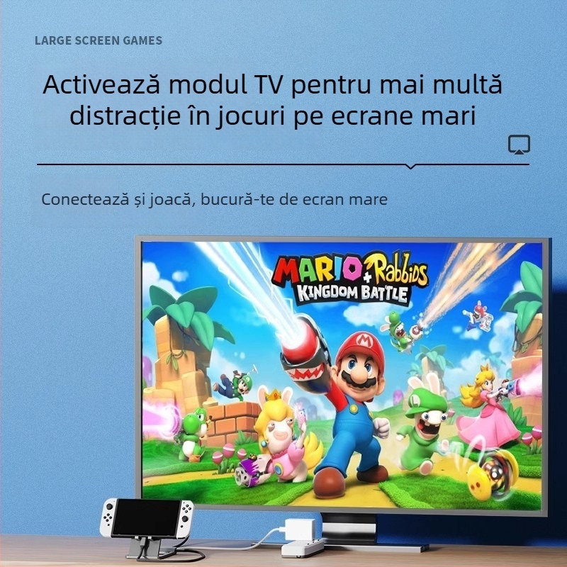 Bază de proiecție Switch2 — convertor video HDMI 4K60, suport USB-C portabil pentru Nintendo Switch, Switch 2 și dispozitive mobile
