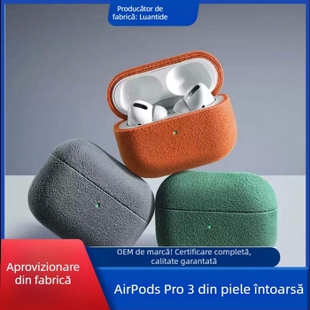 Husă de protecție din piele nubuc pentru Apple AirPods Pro 2/3