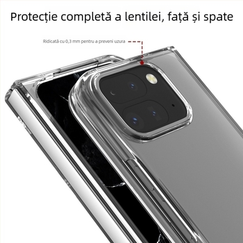 Carcasă de telefon transparent lucios din PC pentru Google Pixel 10/9 Pro Fold