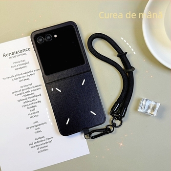 Carcasă de protecție Motorola Razr60, stil minimalist, piele artificială cu finisaj mat, protecție anti-cădere, personalizabilă