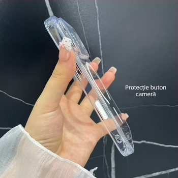 Carcasă transparentă magnetică pentru iPhone 11–14 Pro/Max cu găuri precise și protecție completă a obiectivului (Material: TPU+PC; Turnare prin injecție; Funcții: atracție magnetică, anti-cădere)
