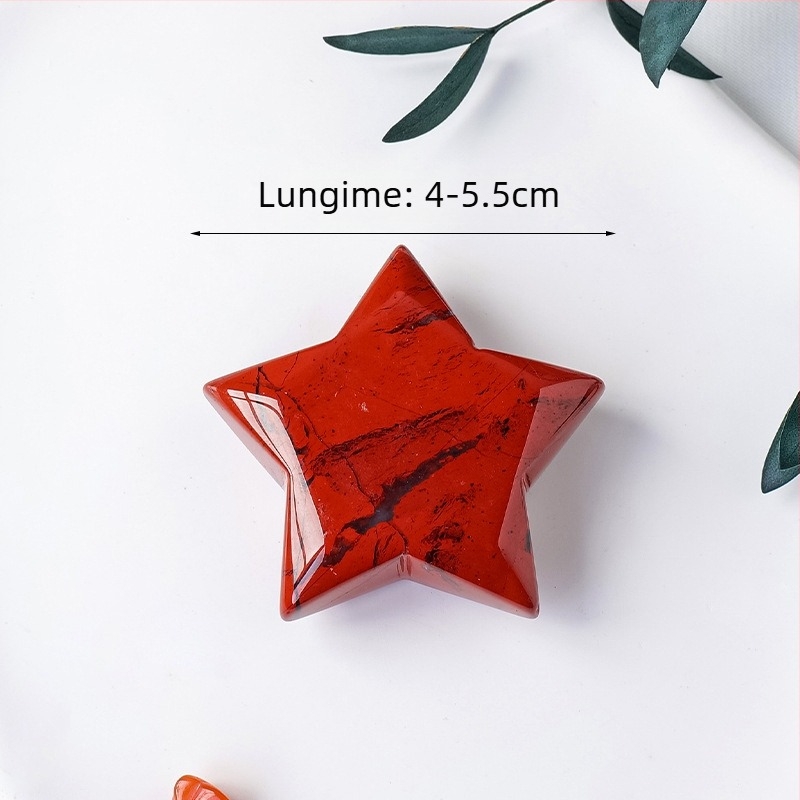 Ornament din cristal, stea cu cinci colțuri – decorativ (Brand: Apeng Crystal Crafts; Categorie: piatră crudă de cristal; Material: Cristal; Stil: Simplitate modernă; Ambalaj: pungă PP, ambalat individual)