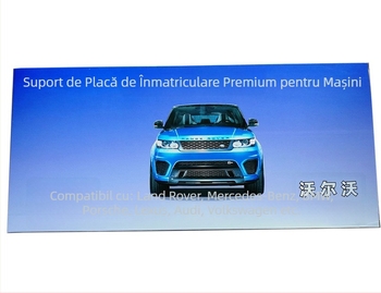Suport Jingjie din plastic pentru plăcuța de înmatriculare, destinat mașinilor importate