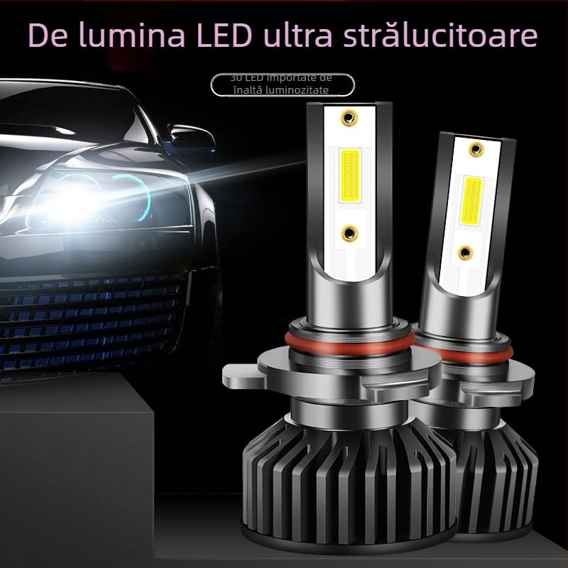 Lămpi LED pentru faruri auto, 12V, fascicul înalt/joasă, lampă de ceață frontală, Ultra Bright PRO
