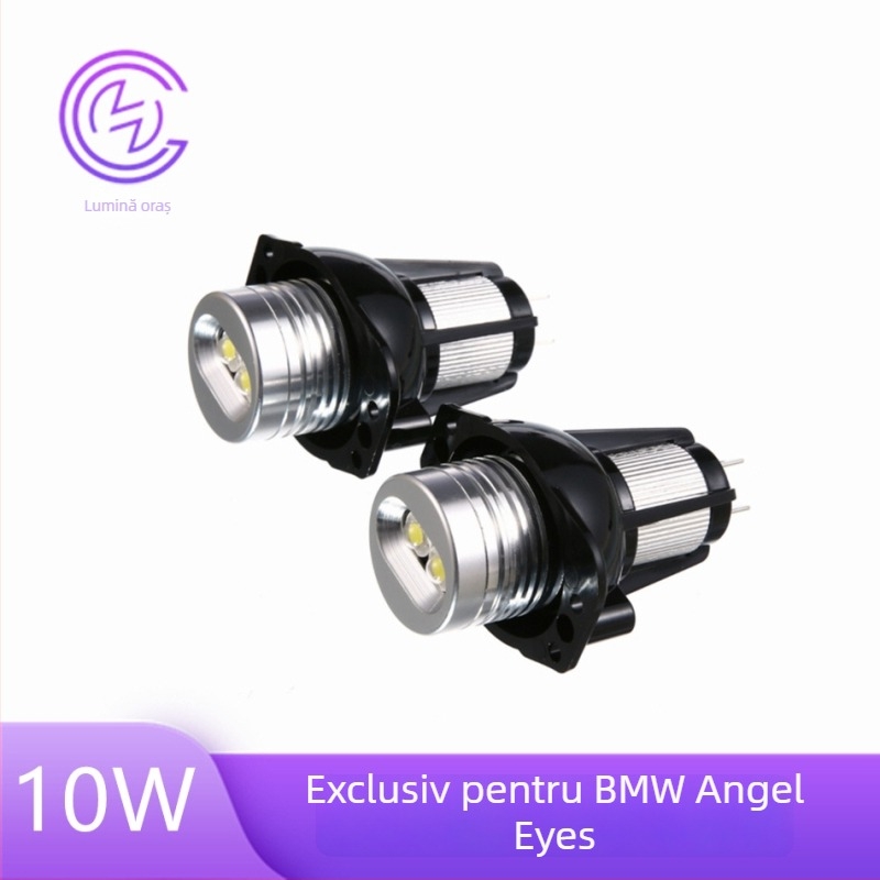 BMW E90/E91 Lampă de ceață LED Angel Eye – Corp din aluminiu, 12V, 12W, flux luminos 5000 lm, model E91 10W