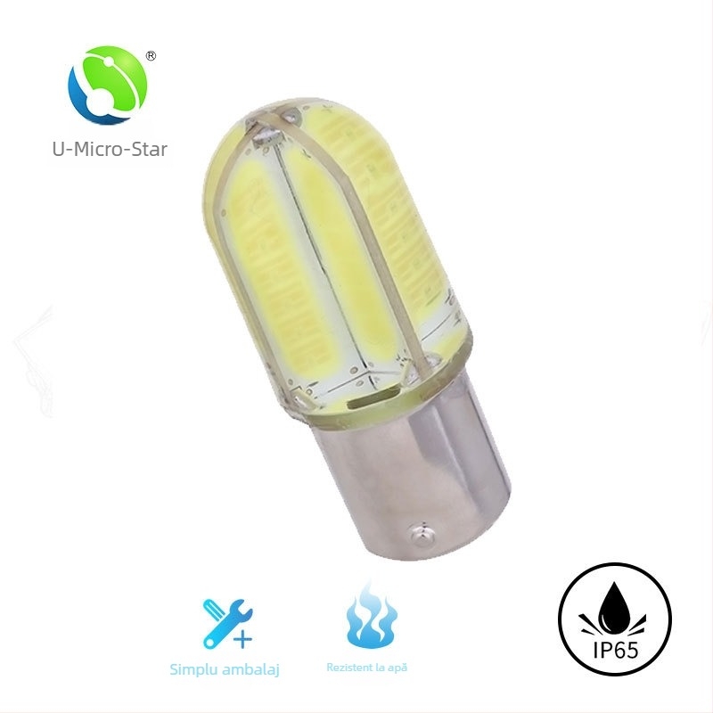 Lampă LED de ceață COB 48W, silicon, 12V, model 1156/1157, multifuncțional: mers înapoi, semnalizare, frână
