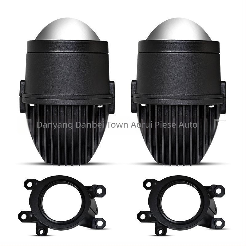 Faro LED de ceață cu lentilă laser, fascicul dublu, carcasă din aluminiu, 12–24V, 3000K–6000K