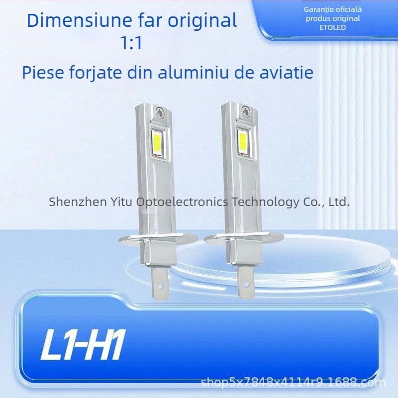 Lumină LED auto H1 cu lampă de ceață, 12V 15W, far frontal integrat, conectare plug-in