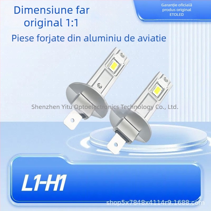 Lumină LED auto H1 cu lampă de ceață, 12V 15W, far frontal integrat, conectare plug-in