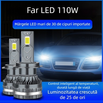 Lămpi LED de ceață pentru mașină K3 cu H1, H7, H4, 9005, 9012 și H11 – iluminare integrată