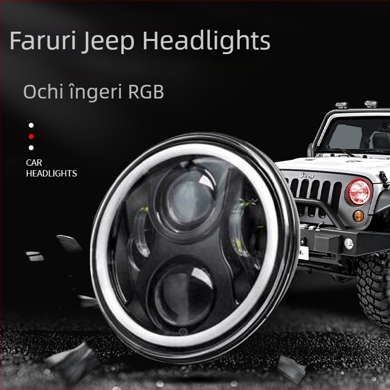 Faruri LED RGB Wrangler pentru SUV/pickup, 40W, 12-42V, IP68, 5000 lm