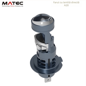 Lampa H7 LED pentru mașină cu lentilă mică, înlocuire a lămpii halogene originale, corp din aluminiu, 12V, 25W, 4000 lm, IP67