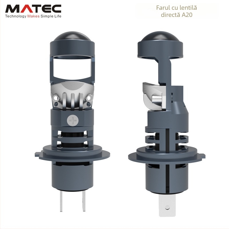 Lampa H7 LED pentru mașină cu lentilă mică, înlocuire a lămpii halogene originale, corp din aluminiu, 12V, 25W, 4000 lm, IP67