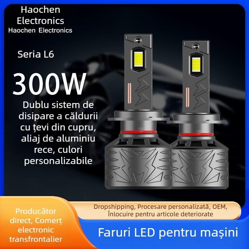 Far LED pentru mașină seria L6 - 24 000 LM, 12V, IP68, aliaj de aluminiu