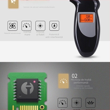 Breathalyzer pentru uz casnic – portabil, precizie înaltă, etichetare privată personalizabilă, ABS plastic