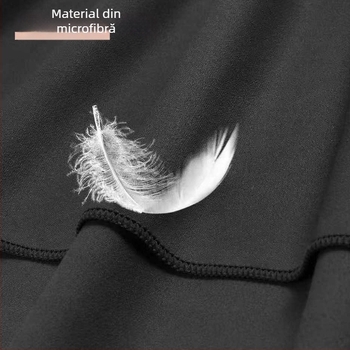 Prosop de microfibră pentru sport, uscare rapidă, cu buzunar, imprimeu suede-look, logo personalizabil (200 g)