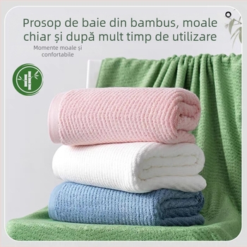 Prosop de baie din fibre de bambus, îngroșat | Jacquard 32s | 80–100 g | Personalizabil