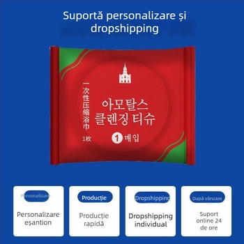 Prosop de baie comprimat, de unică folosință, ambalare individuală, prosop pentru față îngroșat, accesorii pentru hotel și călătorii
