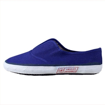 Pantofi anti-statice Shuang'an din pânză, talpă din cauciuc, toc mic, anti-derapare