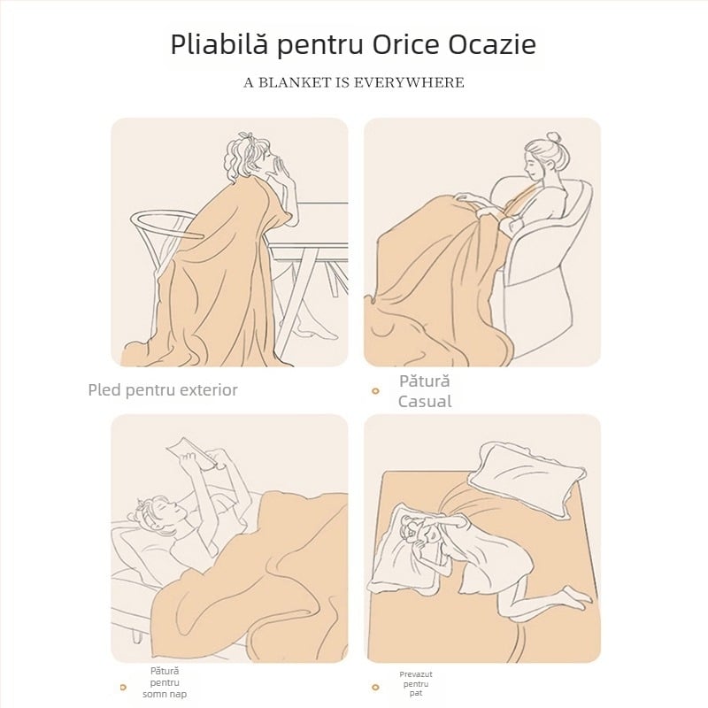 Șal tricotat din poliester, dungat, INS-style decorativ, personalizabil, pentru toate anotimpurile