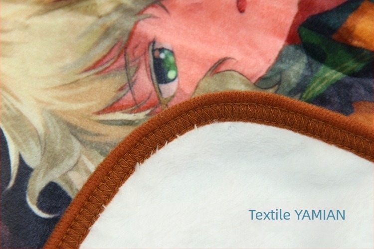 Pătură coral fleece cu imprimeu desene animate, poliester 300 gsm, primăvară–toamnă