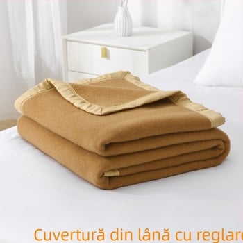 Cuvertură din lână-casmir, stil hotel, pentru toate sezoanele, greutate 500–800 g, rezistentă la umiditate, procesare personalizabilă