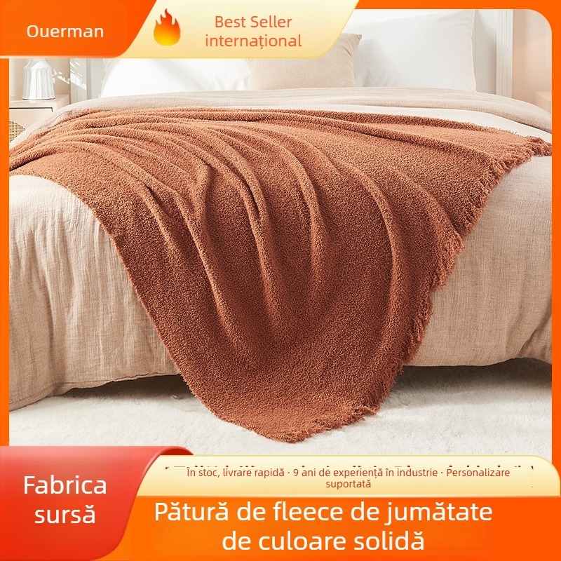 Cuvertură tricotată - acrilic, 500-799 g, Model: simplu, Stil Nordic, Potrivit pentru orice sezon