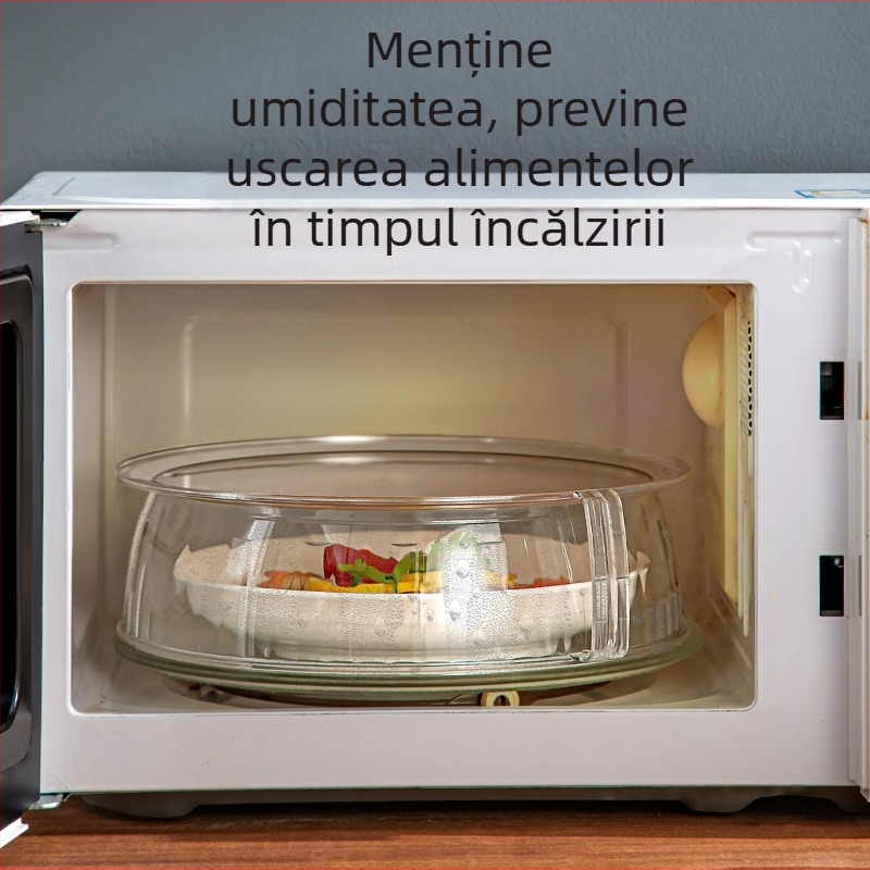 Capac pentru bol de microunde, protecție împotriva stropilor, rezistent la temperaturi înalte, din plastic alimentar, acoperire pentru încălzire