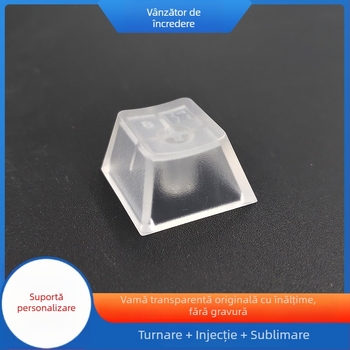 Set capace R4R3 pentru tastatură mecanică, ABS transparent, finisaj mat, compatibil cu axa încrucișată
